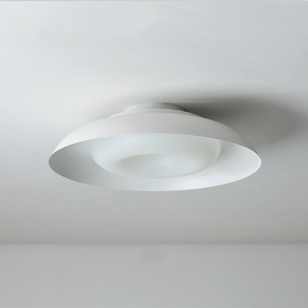 Arisha Moderna Redonda Metal LED Lámpara de Techo Blanca