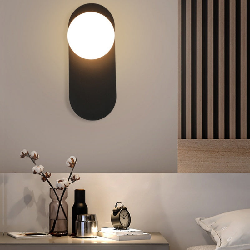 Valentina Moderno LED Apliques Negro/Oro Vidrio Dormitorio/Salón/Pasillo