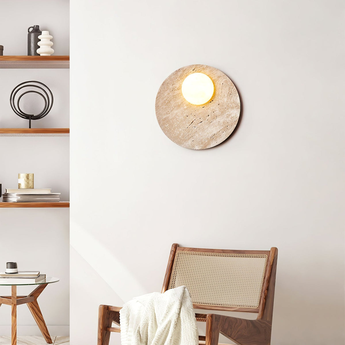 Vizoriel aplique de pared en travertino