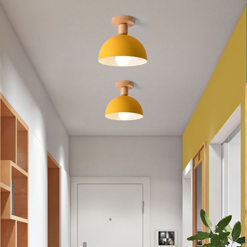 Muto Lámpara de Techo Moderna LED Madera/Metal Salón