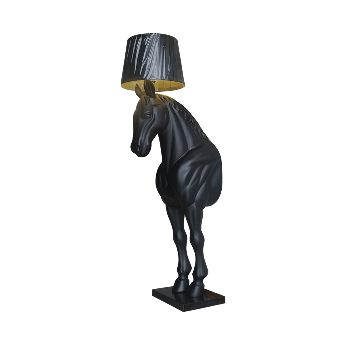 Brammell lámpara de pie con estatua de caballo