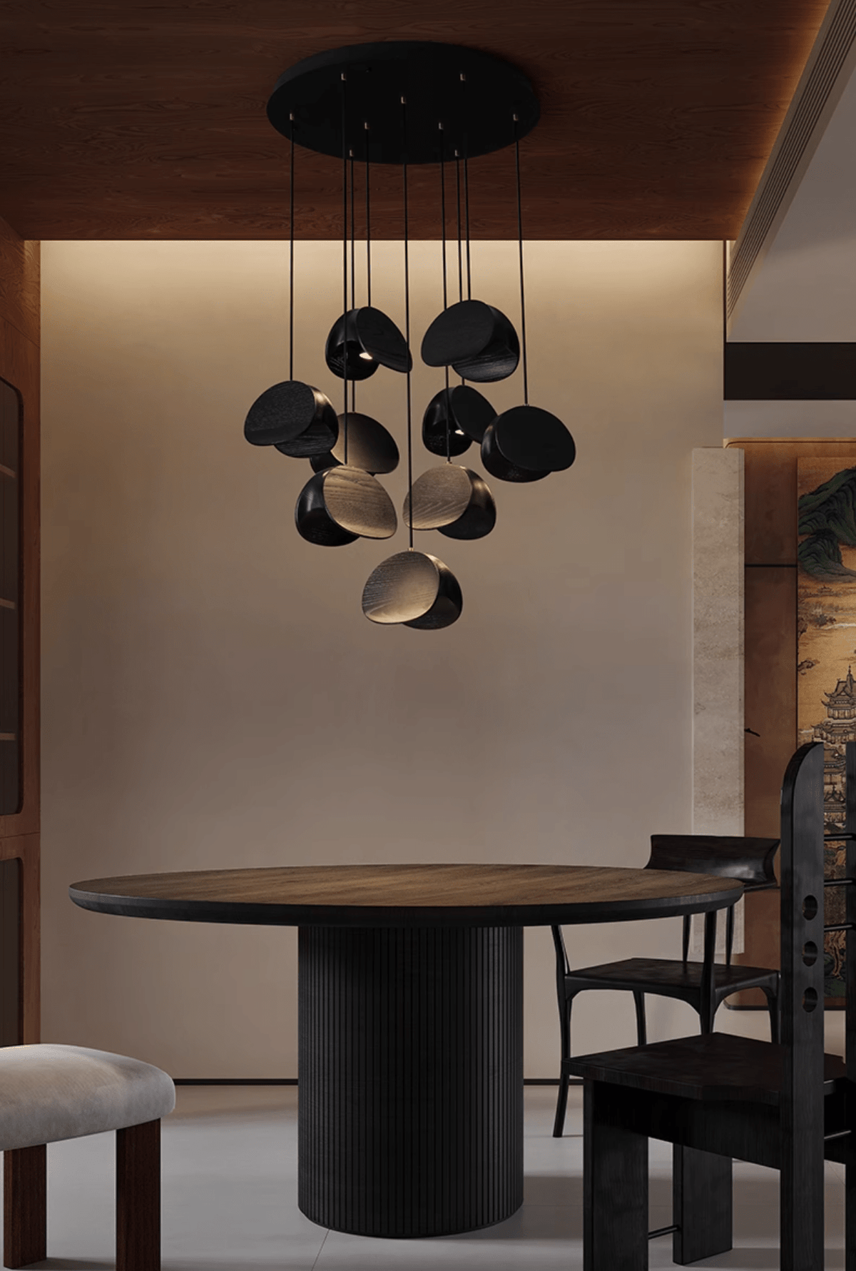 Tavro lámpara colgante minimalista de madera