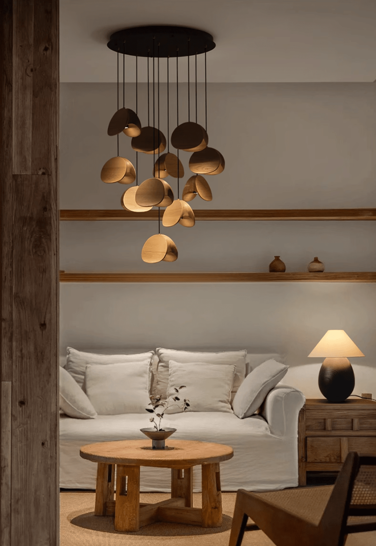 Tavro lámpara colgante minimalista de madera