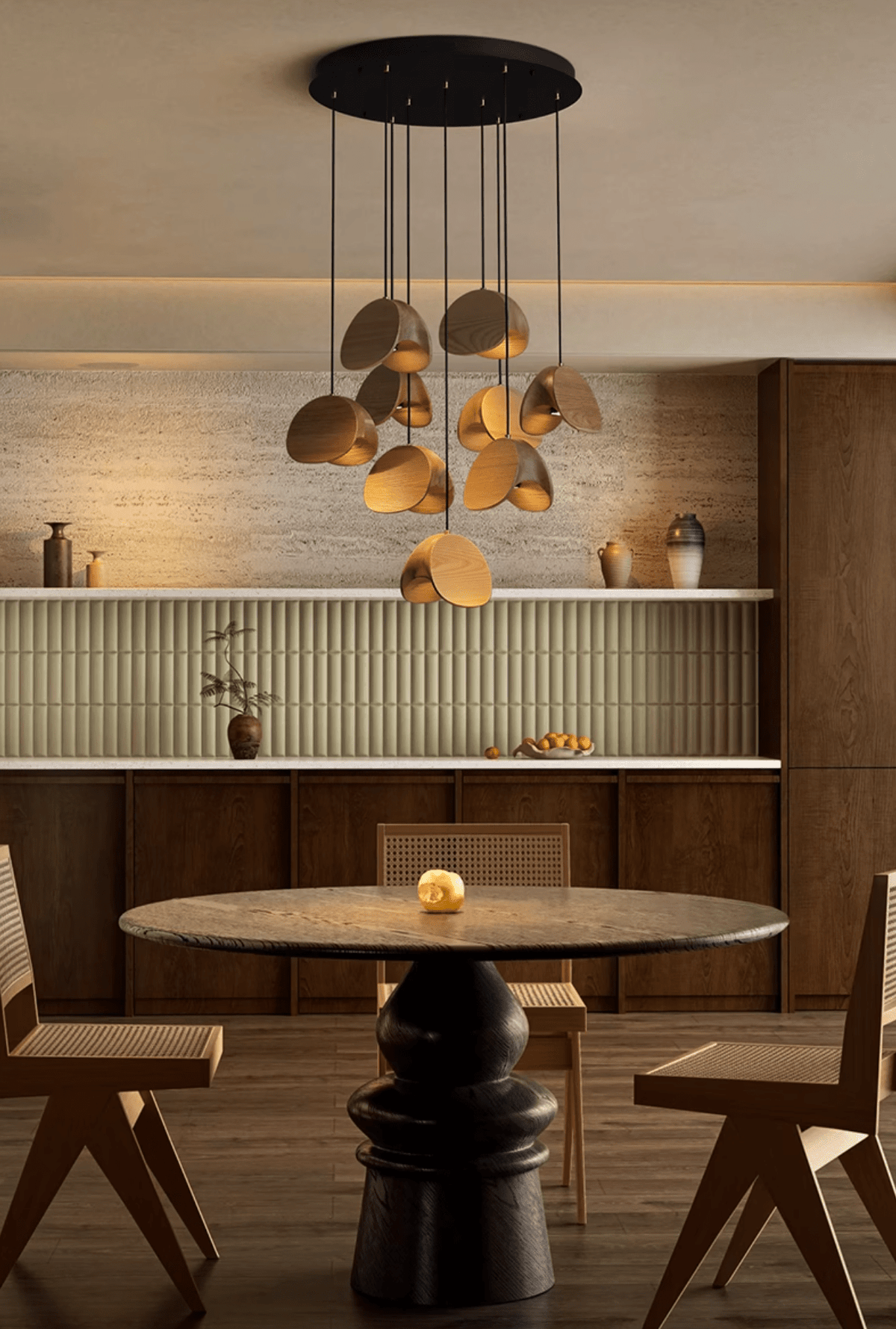 Tavro lámpara colgante minimalista de madera