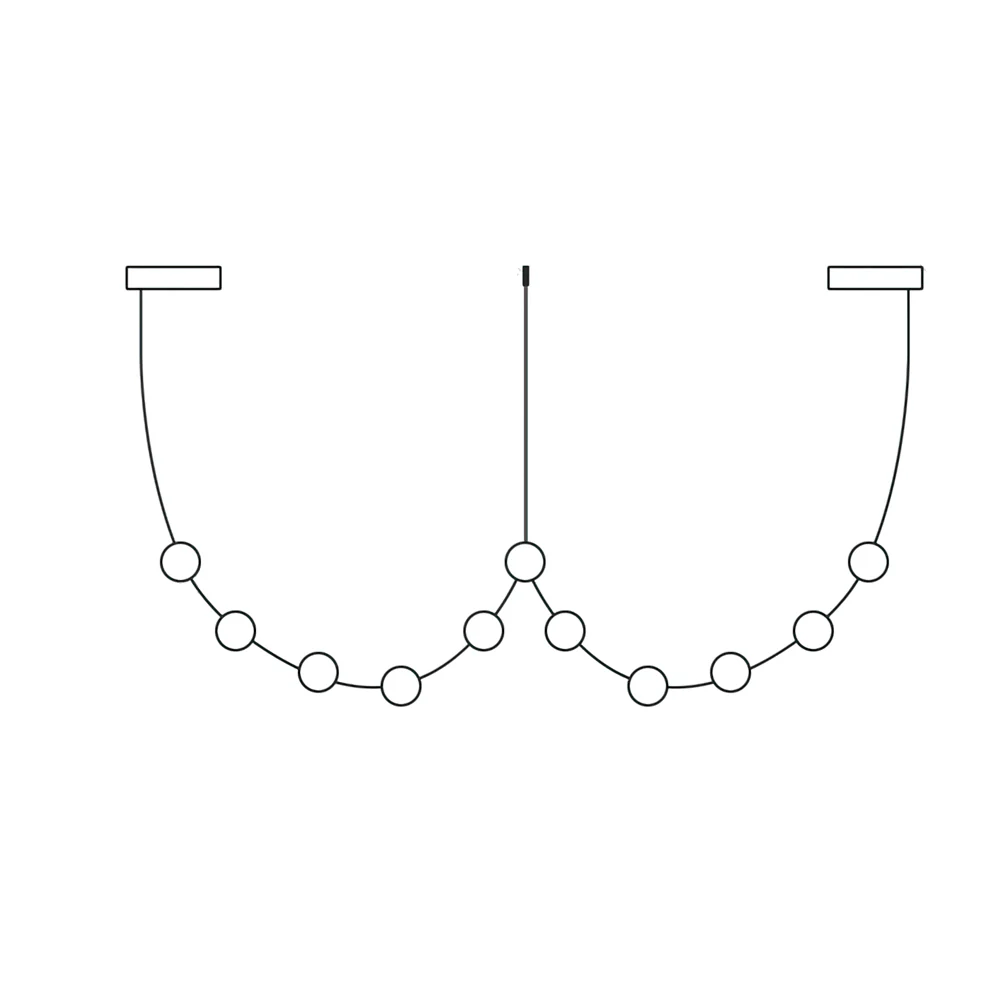Flexura lámpara colgante modular con carril ajustable