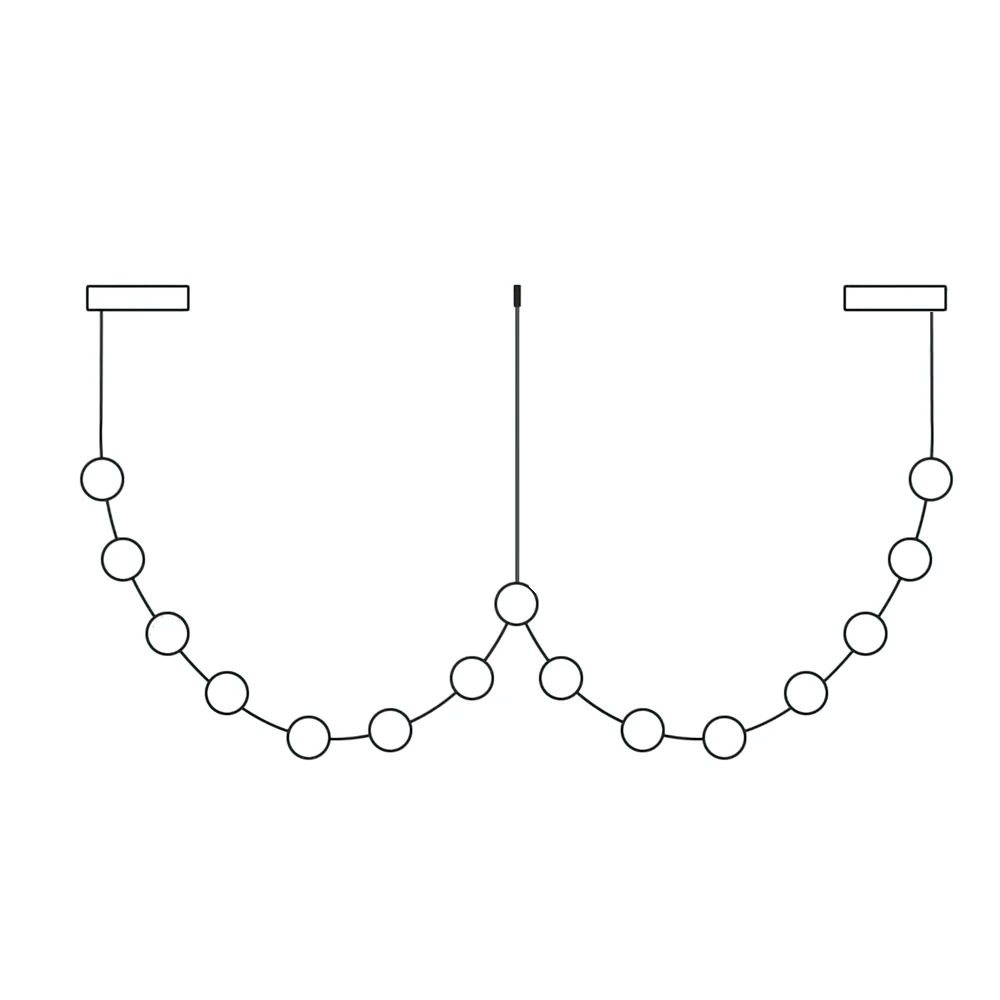 Flexura lámpara colgante modular con carril ajustable