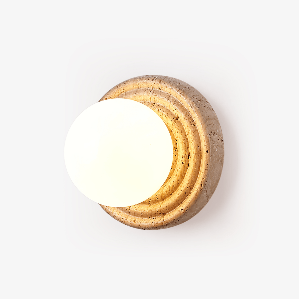 Valuella travertino globo aplique de pared / lámpara de techo