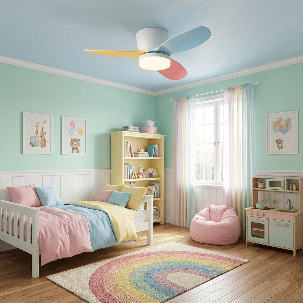 Piko ventilador de techo con luz pétalo