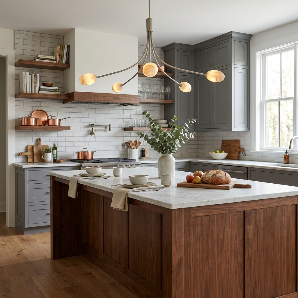 Lámpara de araña de alabastro Castercombe