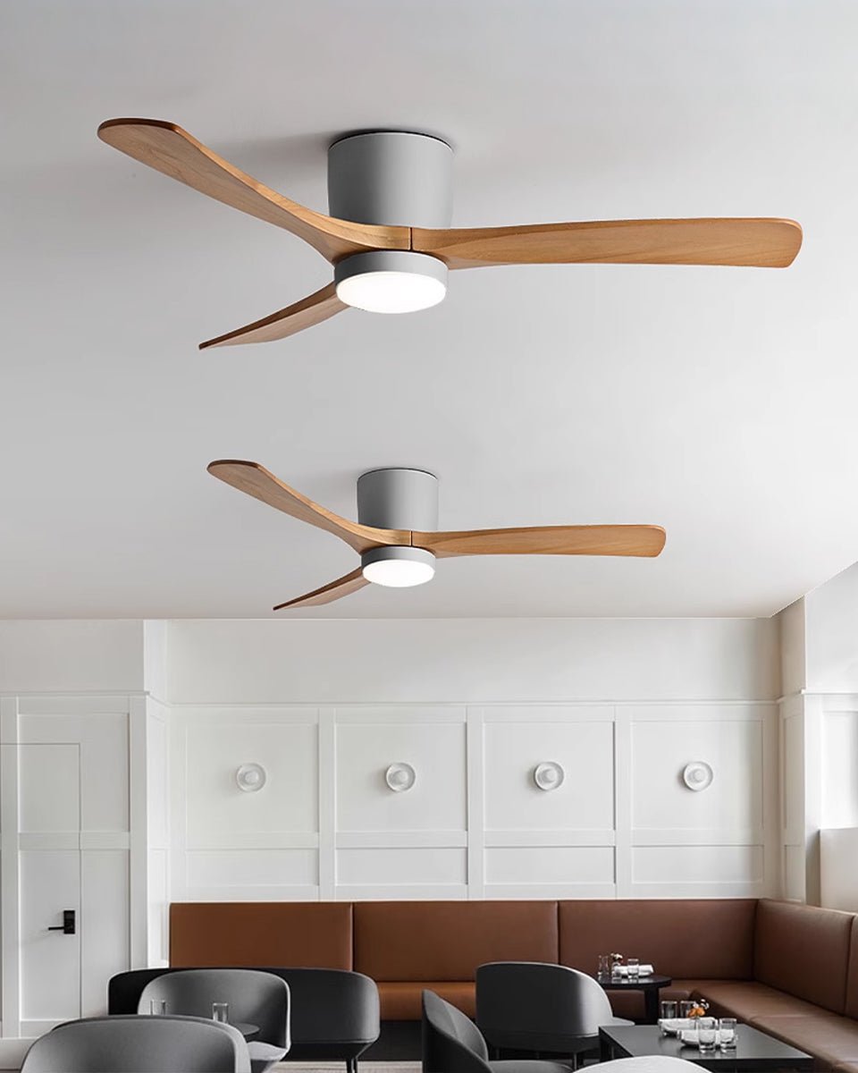 Ventilador de Techo con Luz Ezra Nórdico de Madera