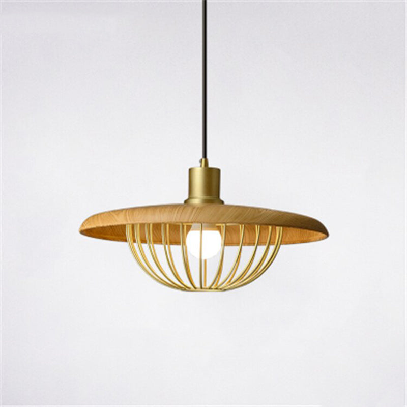 Arisha Moderna Diseño Metal Lámpara Colgante Ora/Gris/Marrón/Madera/Negra