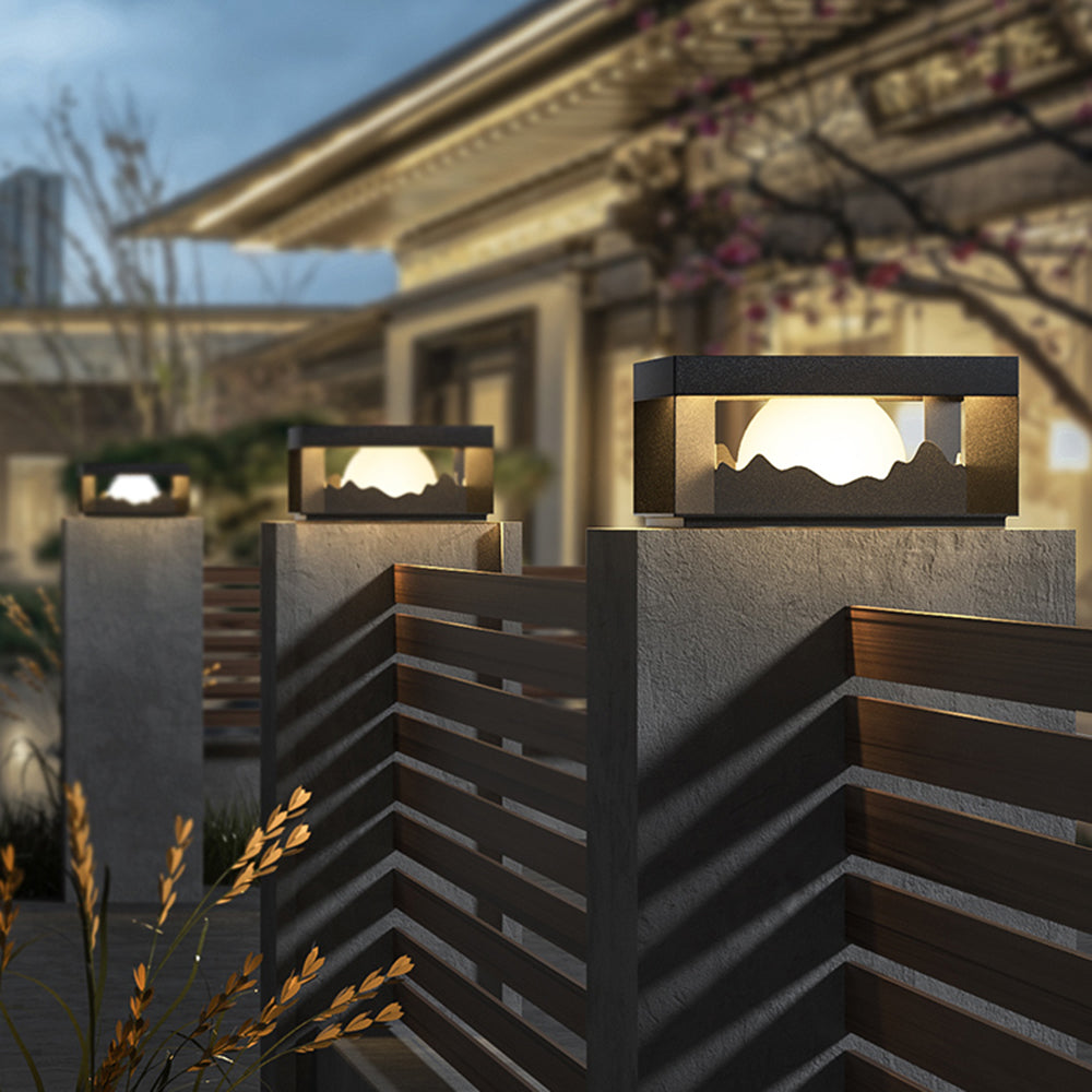 Ray Moderna Lámpara Exterior Montaña Metal Acrílico Patio Jardín