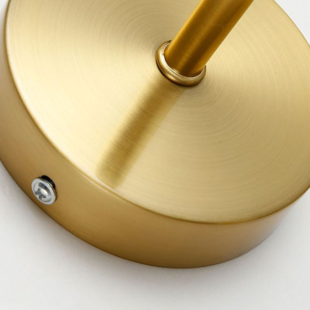 Valentina Moderno Bola Metal/Vidrio Aplique de Pared Dorado/Negro