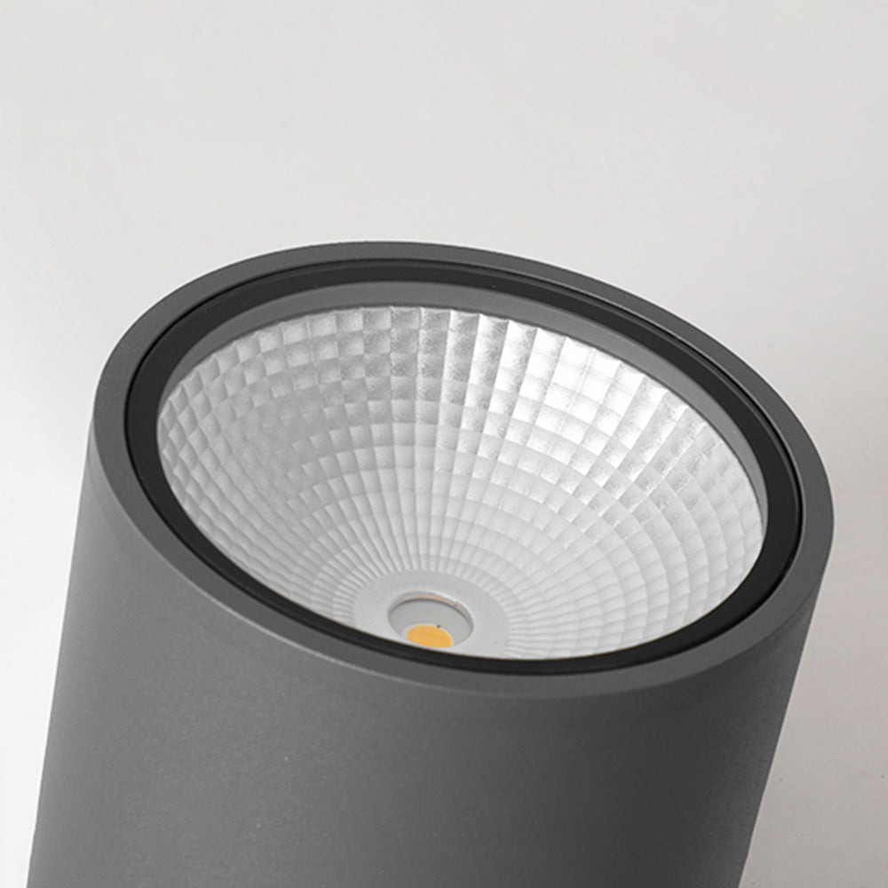 Ray Moderna Cilíndrica LED Metal Lámpara De Techo Exterior