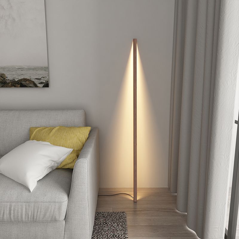 Muto Lámpara de Pie Minimalista Lineal Madera  2 Colores