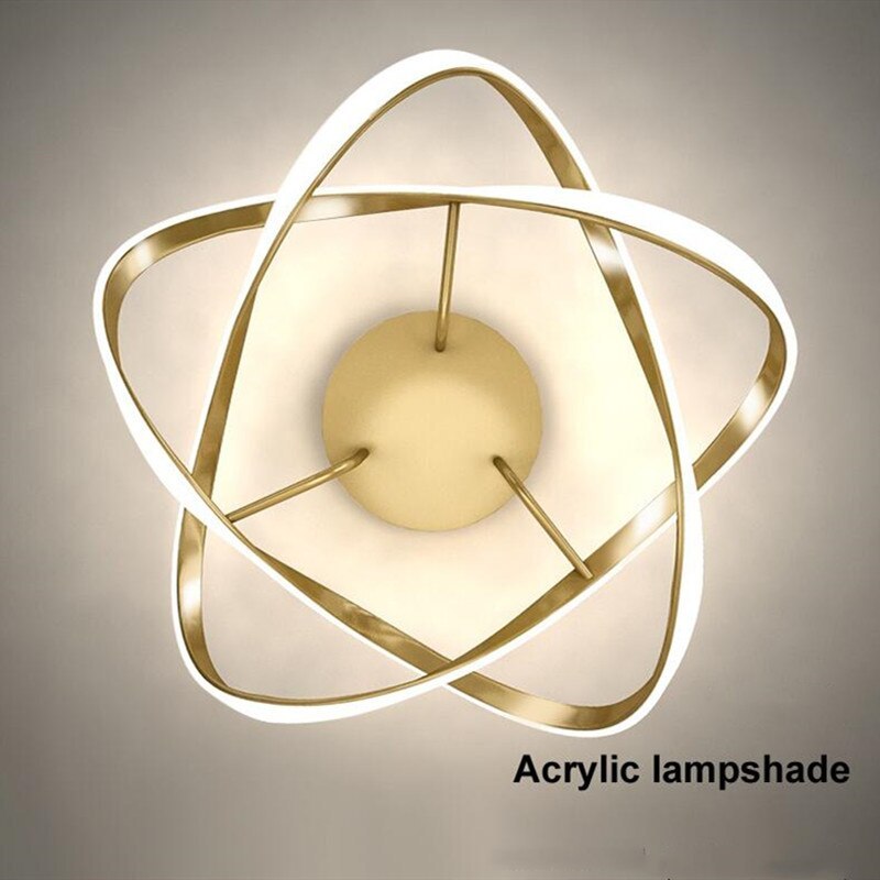 Arisha Decorativa Geométrica Acrílico/Metal LED Lámpara de Techo Negra/Rosa/Azul/Dorada