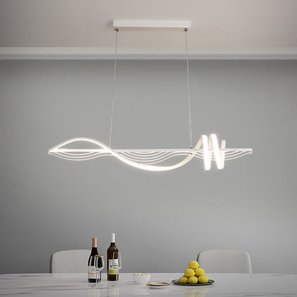 Arisha Contemporánea Geométrico Metal LED Lámpara Colgante Blanco/Negro