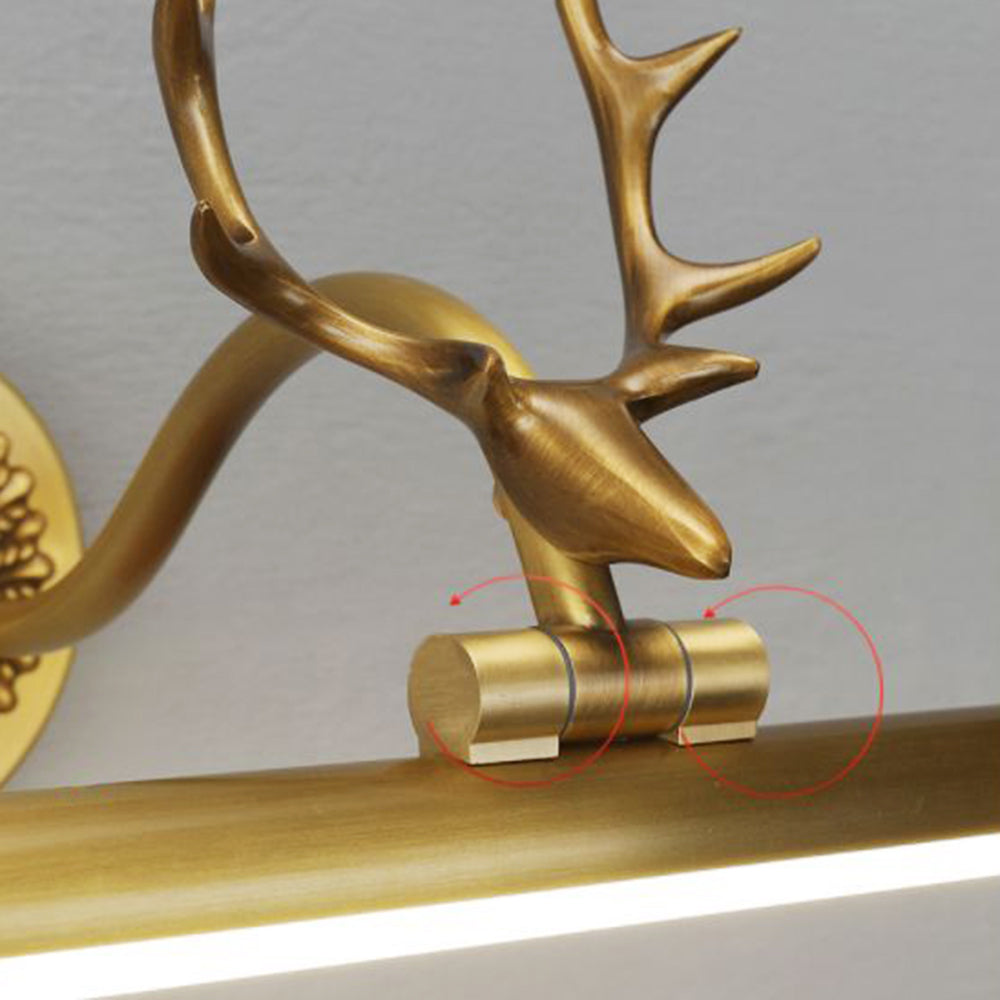 Arisha Decorativo Staghorn Metal/Acrílico Aplique de Pared Negro/Latón