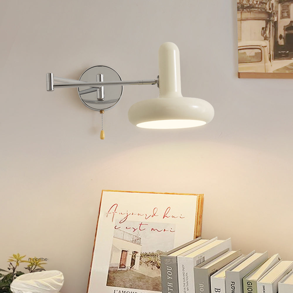 Arisha Nórdico Bauhaus Plegable Metal LED Aplique de Pared Blanco