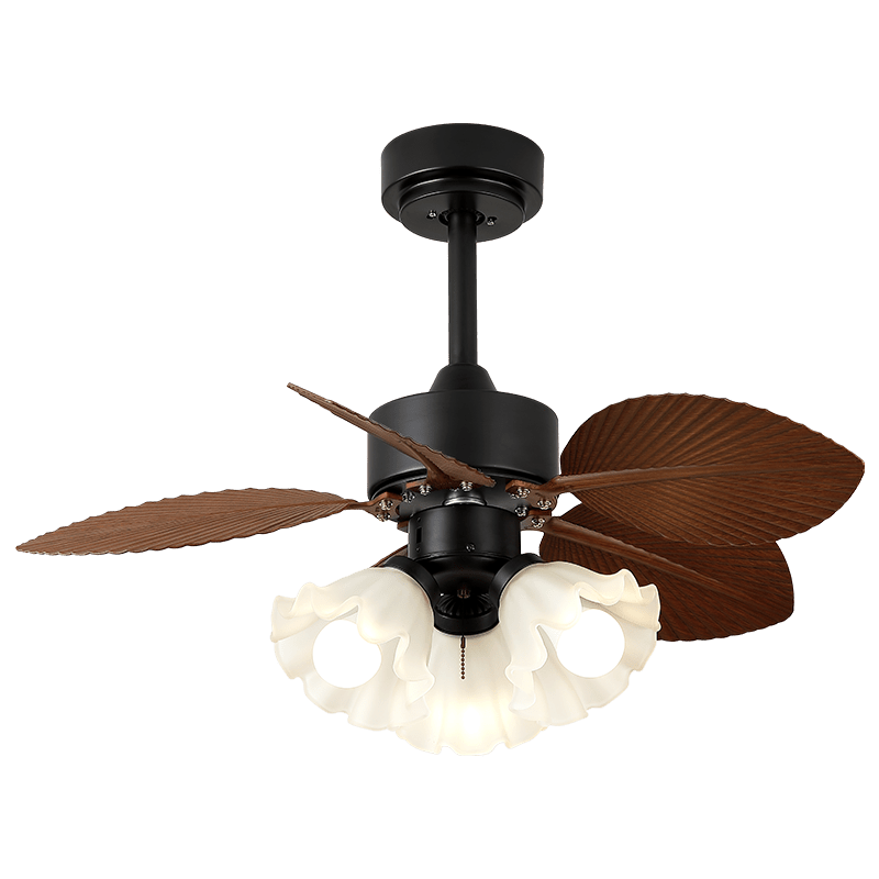 Rosalyn ventilador de techo con luz Vintage de madera