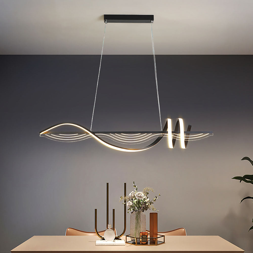 Arisha Contemporánea Geométrico Metal LED Lámpara Colgante Blanco/Negro