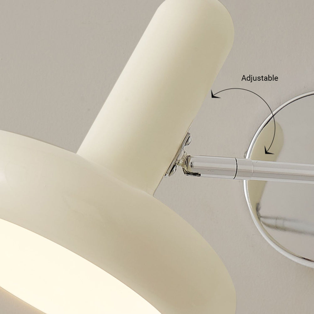 Arisha Nórdico Bauhaus Plegable Metal LED Aplique de Pared Blanco