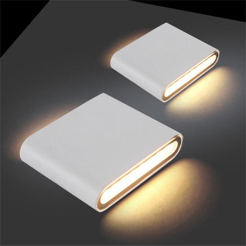 Ray Moderna LED Rectangular Metal/Acrílico Aplique de Pared Blanca/Negra