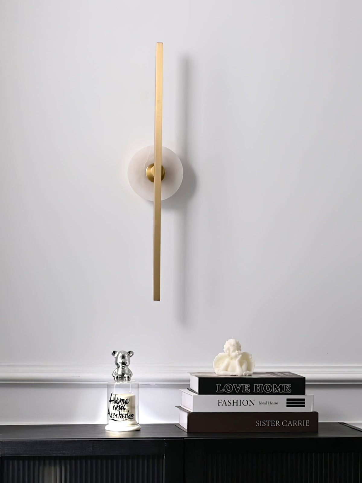 Albivine aplique de pared lineal en alabastro