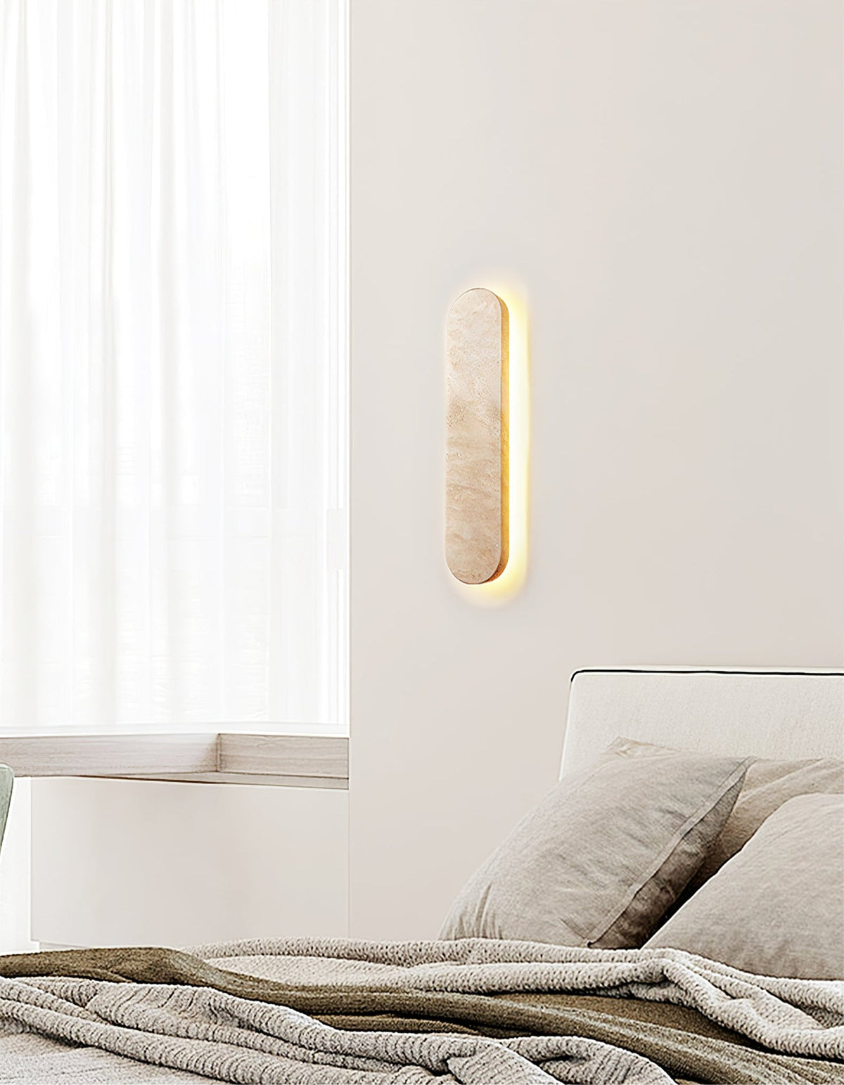 Elraee aplique de pared travertino