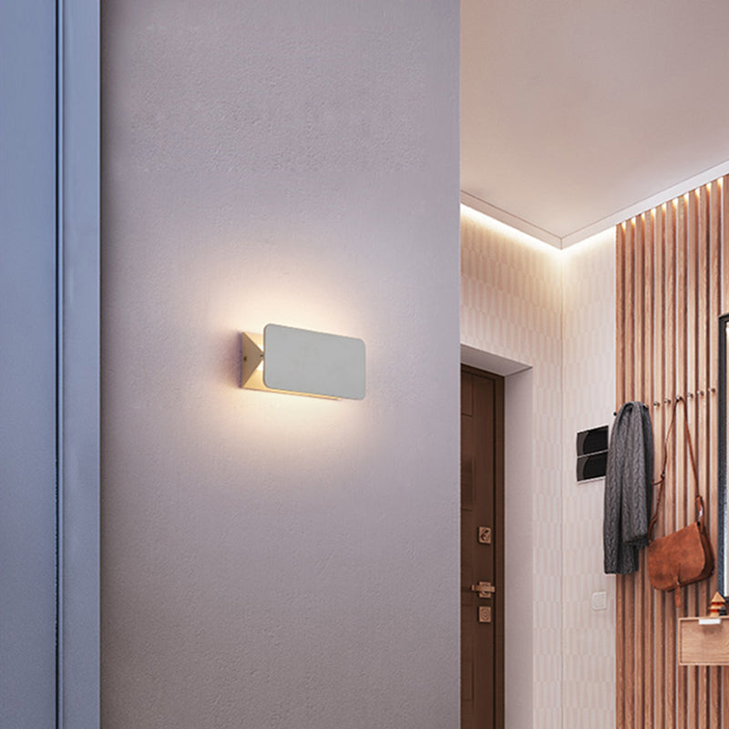 Ray Moderno LED Rectangular Aplique de Pared Interior Blanco