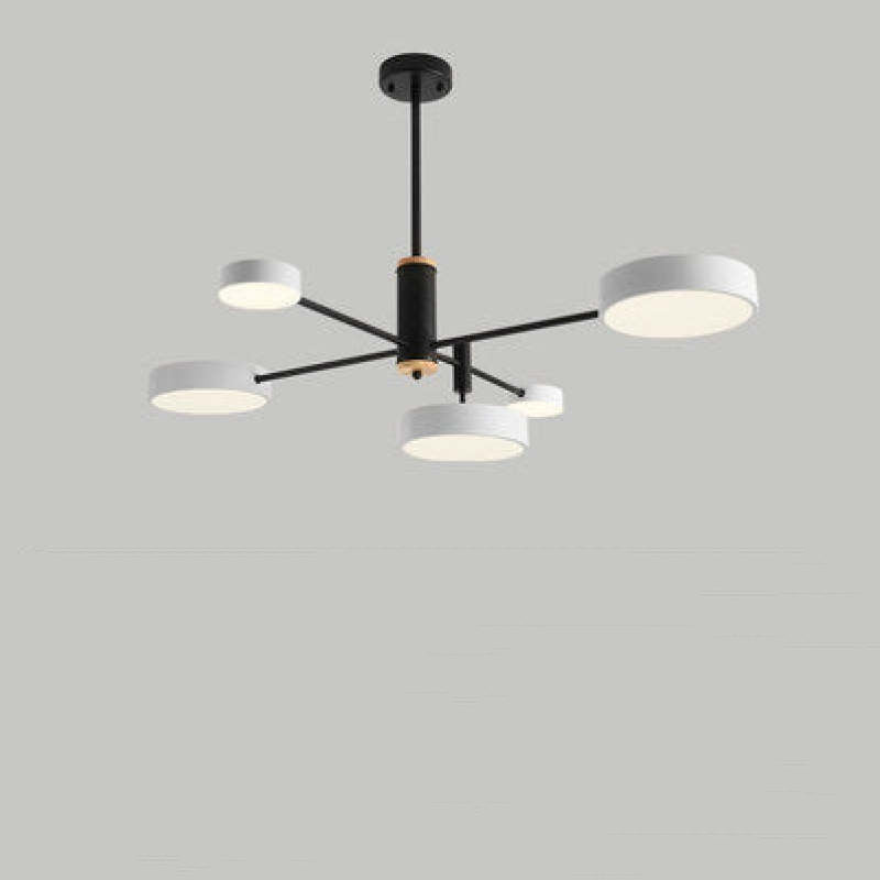Arisha Moderna Bifurcado Metal/Madera Lámpara Colgante Dorada/Blanca/Gris