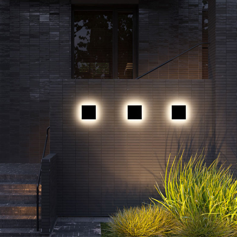 Ray Minimalista Moderno Redondo/Cuadrado Metal LED Aplique de Pared