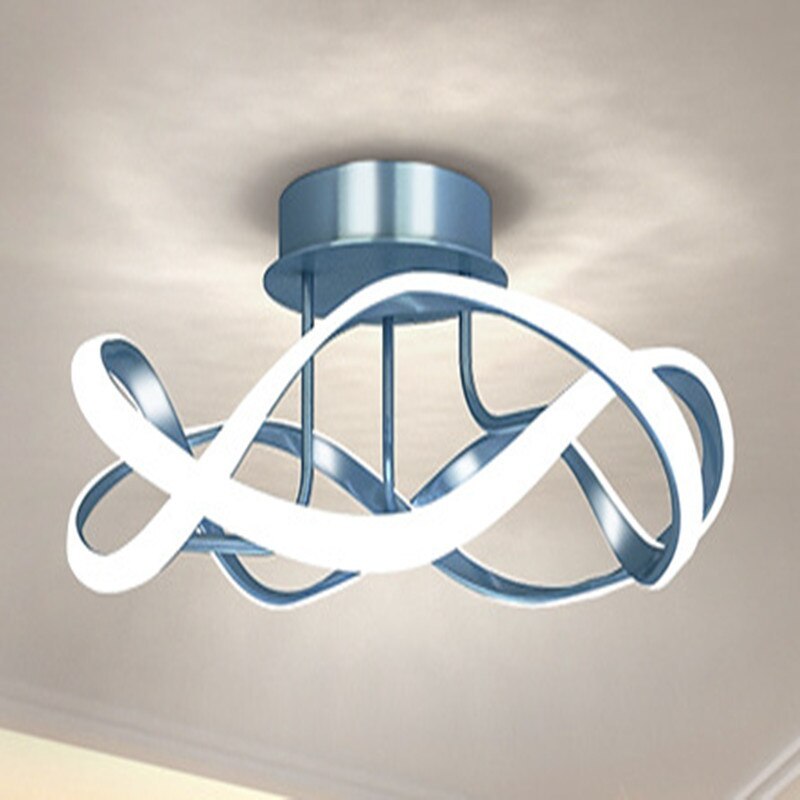Arisha Decorativa Geométrica Acrílico/Metal LED Lámpara de Techo Negra/Rosa/Azul/Dorada
