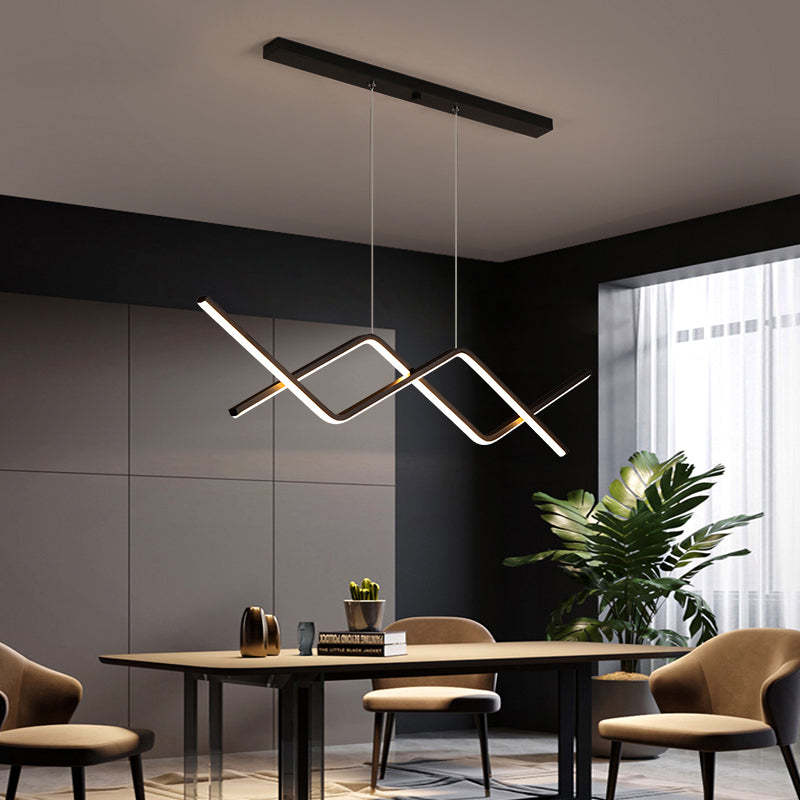 Arisha Moderna Metal Geométrica Lámpara Colgante Negra/Dorada