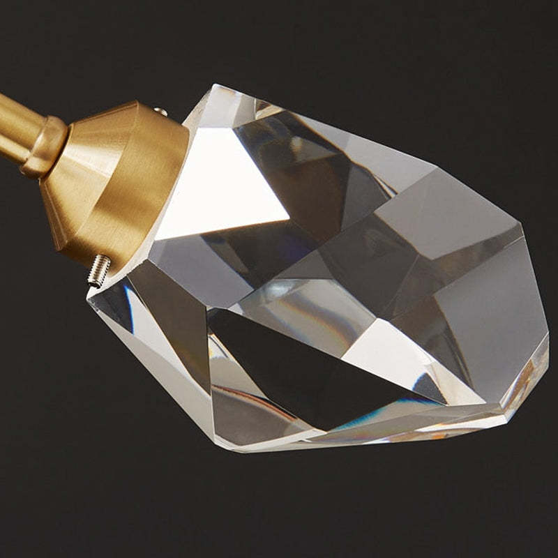 Kristy Moderno LED Lámpara Colgante Cobre/Cristal Dorada