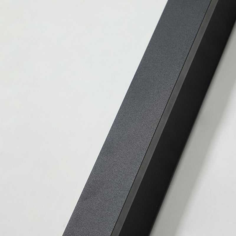 Ray Minimalista Lineal Metal Acrílico Aplique de Pared Exterior Negro