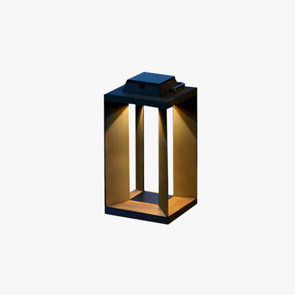 Ray Contemporánea Rectangular Metal Lámpara De Pie Exterior