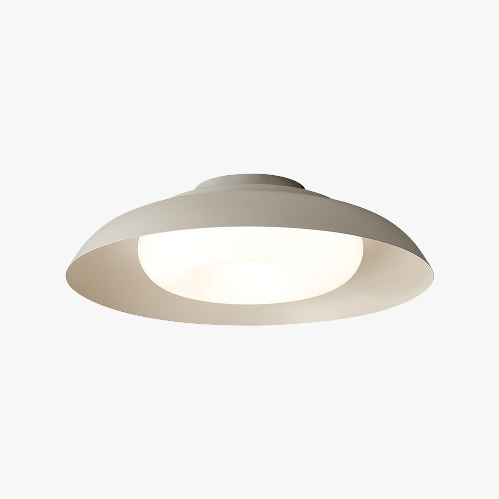 Arisha Moderna Redonda Metal LED Lámpara de Techo Blanca