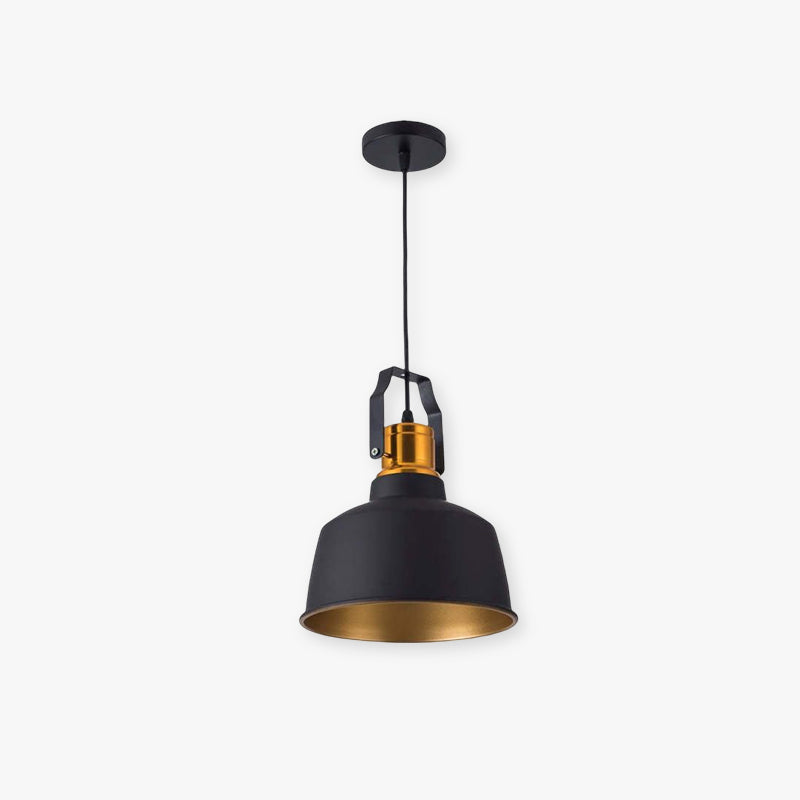 Arisha Industrial Metal Lámpara Colgante Negra