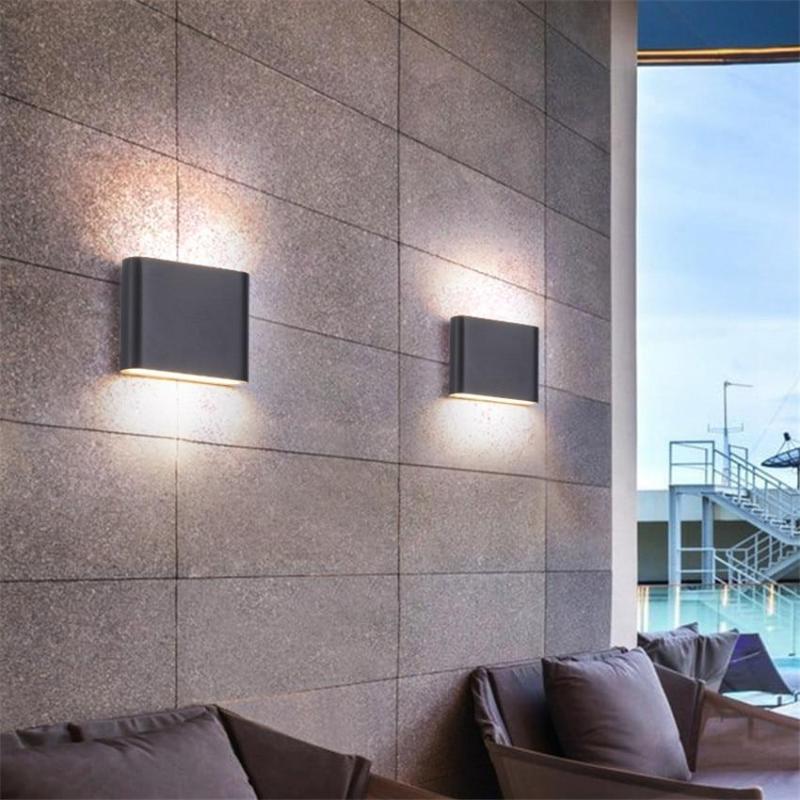 Ray Moderna LED Rectangular Metal/Acrílico Aplique de Pared Blanca/Negra