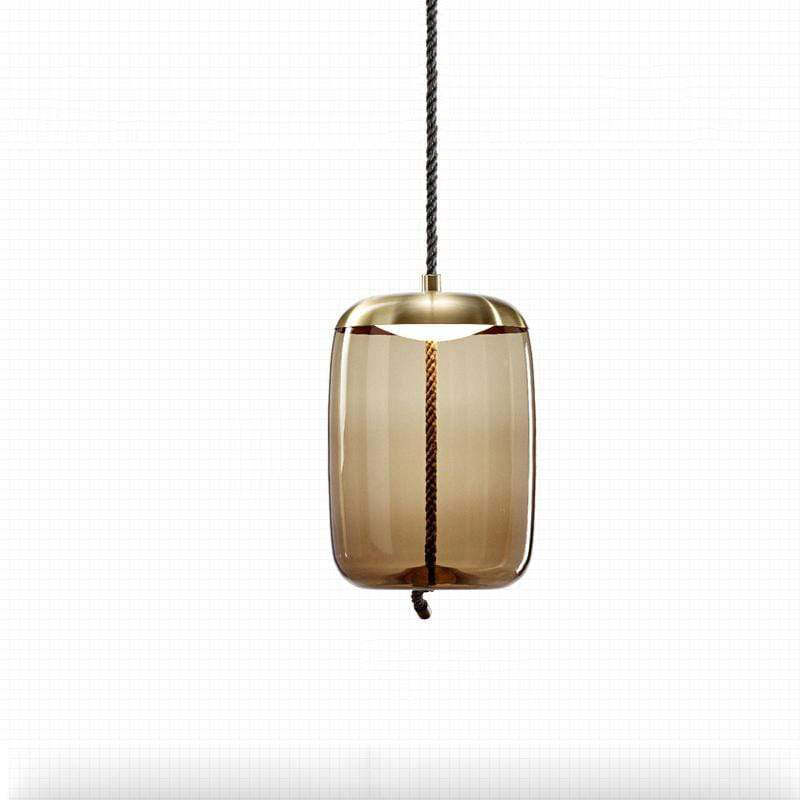 Valentina Moderna Geométrica Metal/Vidrio Lámpara Colgante Gris/Amarillo