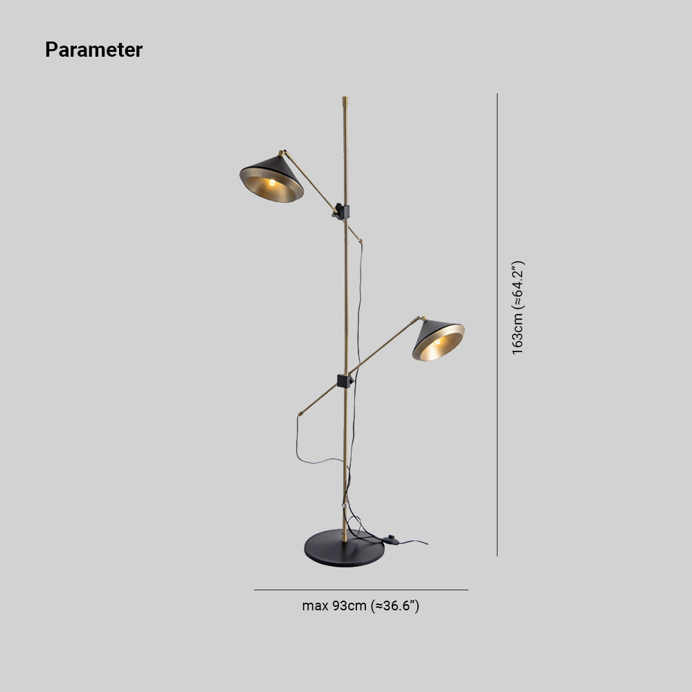 Mira Moderna Minimalista Metal Lámpara de Pie Dorada