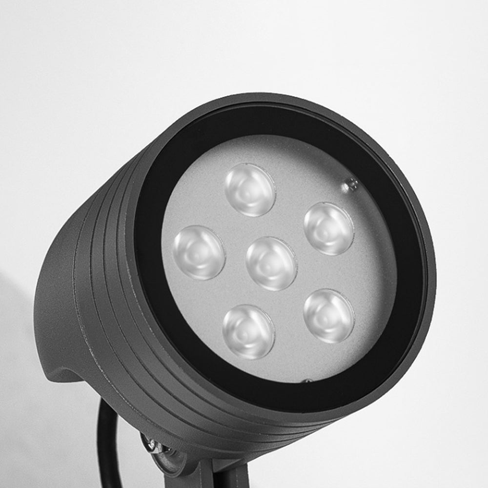 Ray Minimalista Cilíndrica Metal Vidrio Solar Foco Exterior