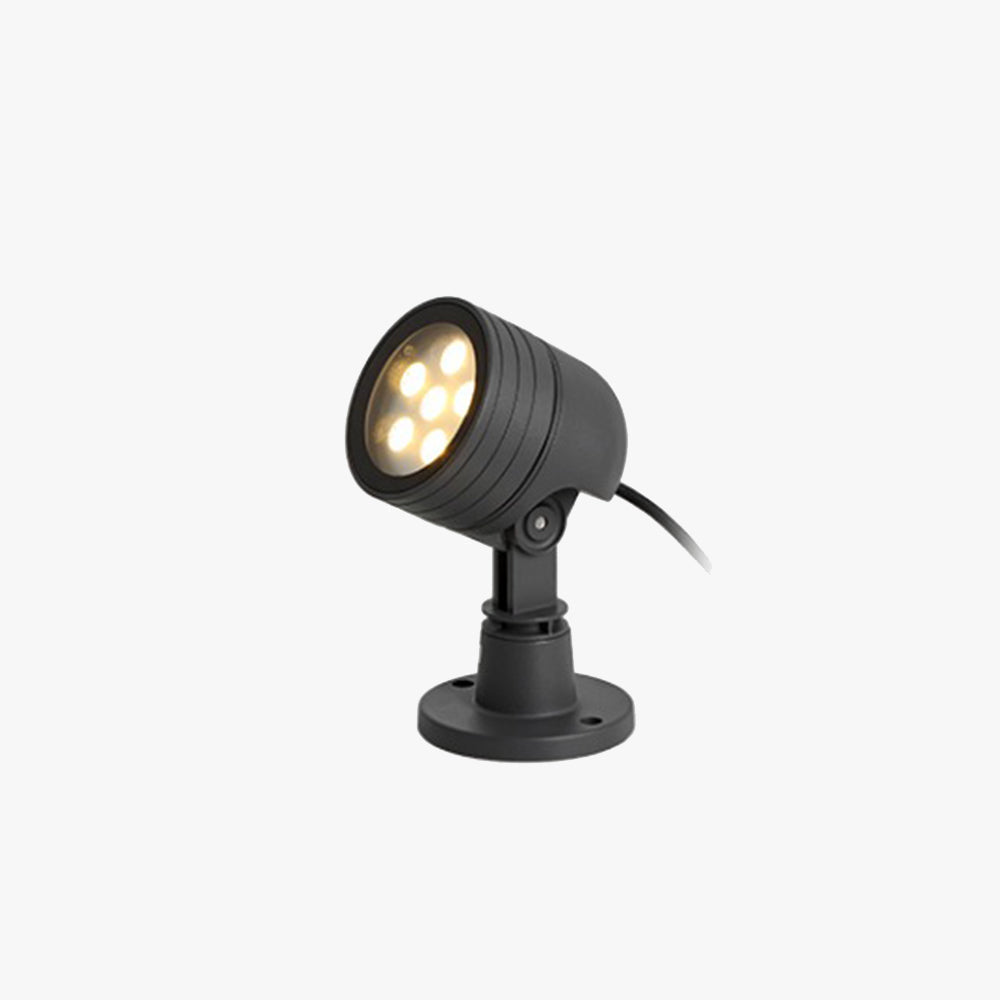 Ray Minimalista Cilíndrica Metal Vidrio Solar Foco Exterior