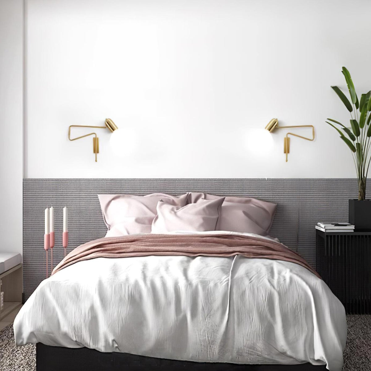 Nox aplique de pared regulable con brazo enchufe enchufable