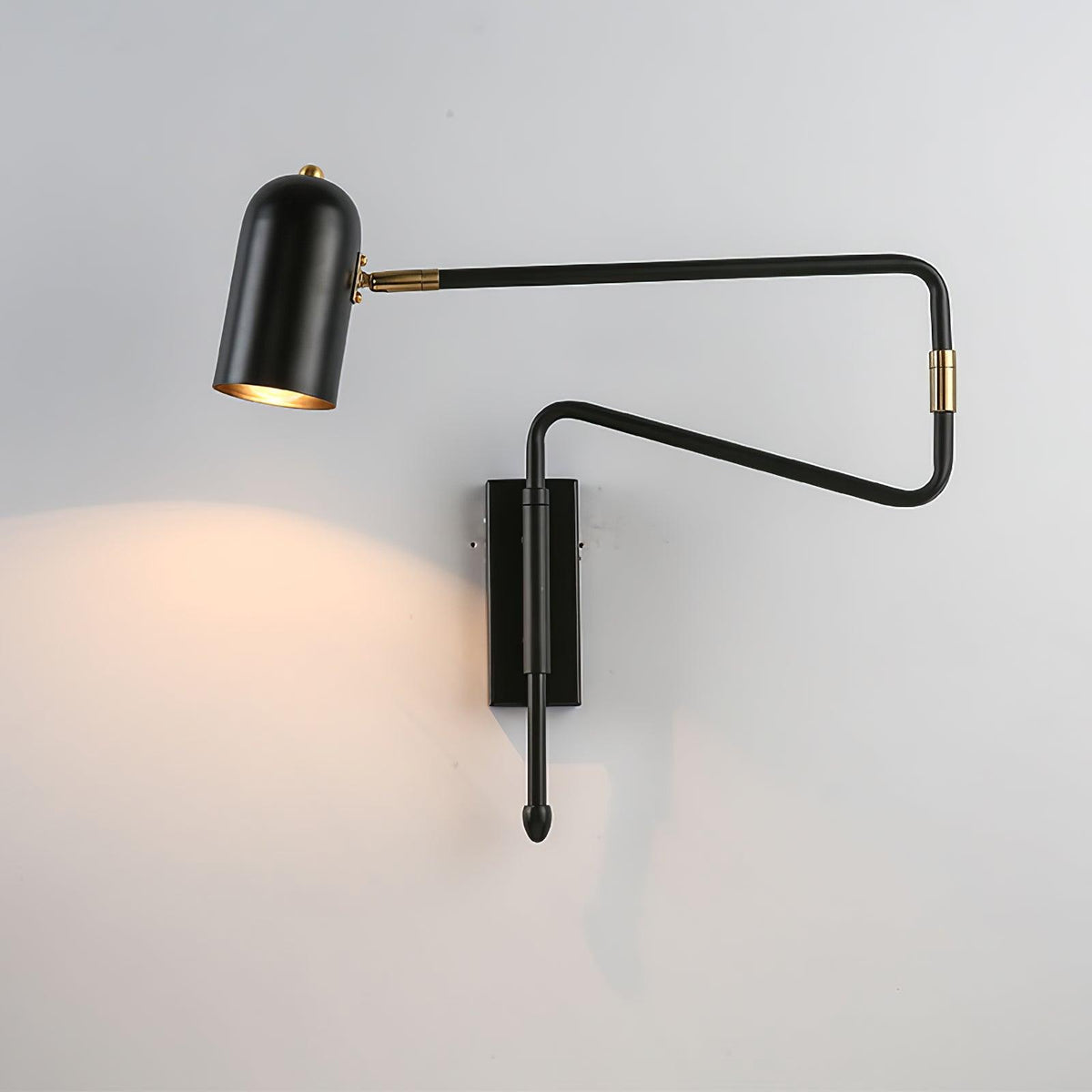 Nox aplique de pared regulable con brazo enchufe enchufable