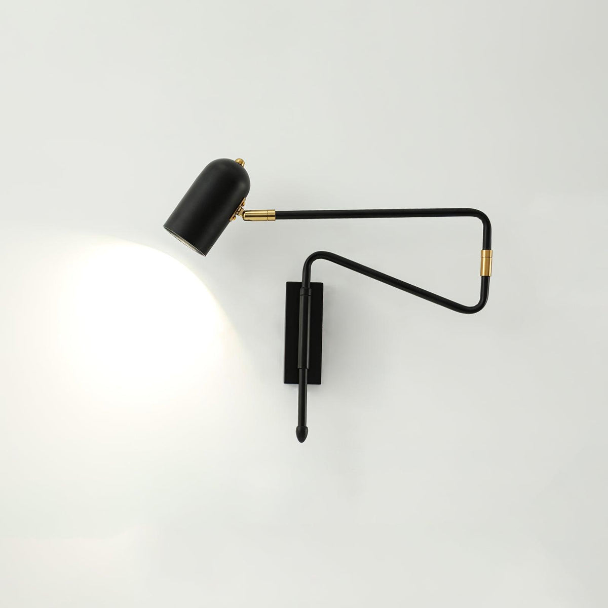 Nox aplique de pared regulable con brazo enchufe enchufable