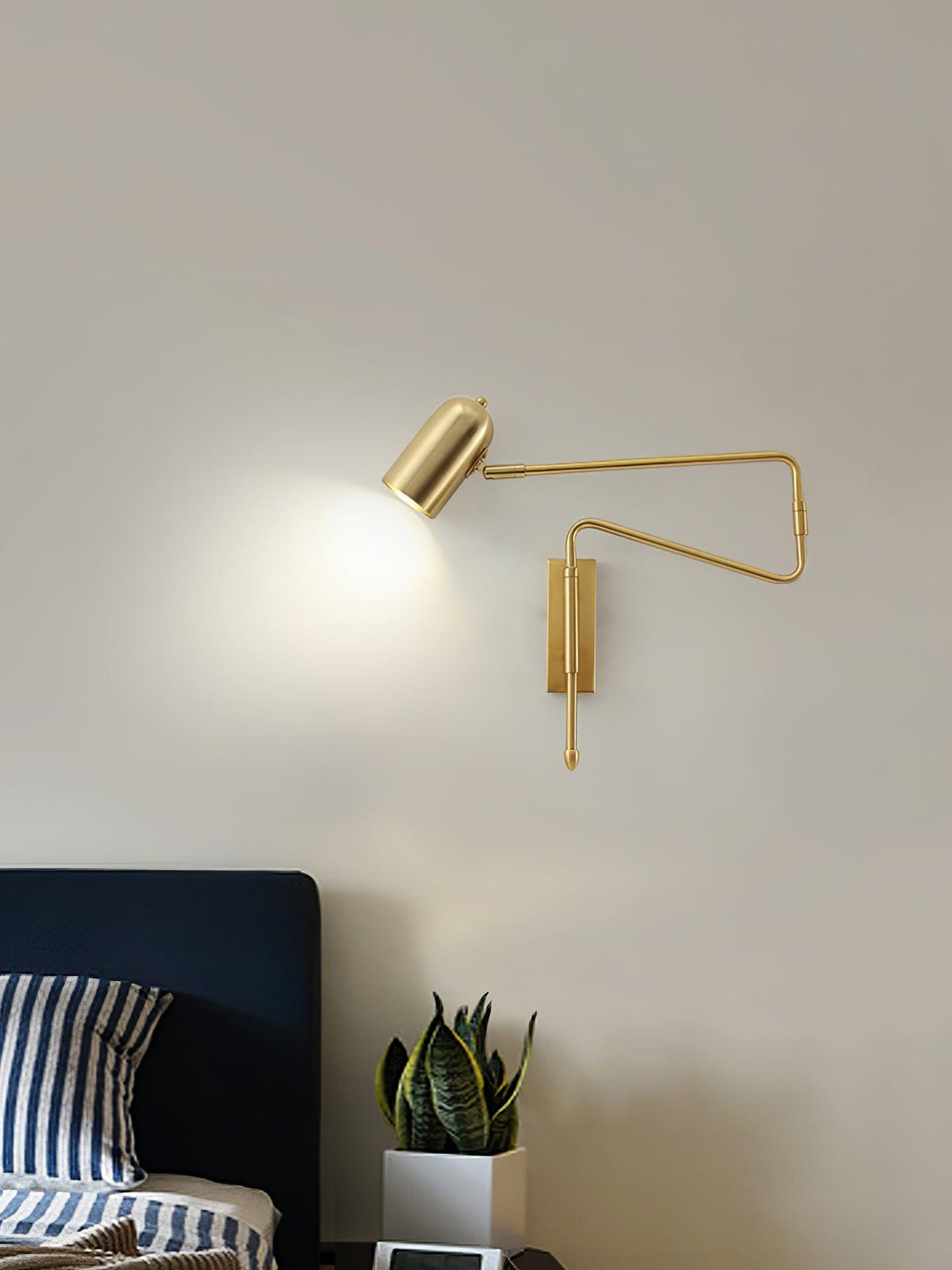 Nox aplique de pared regulable con brazo enchufe enchufable