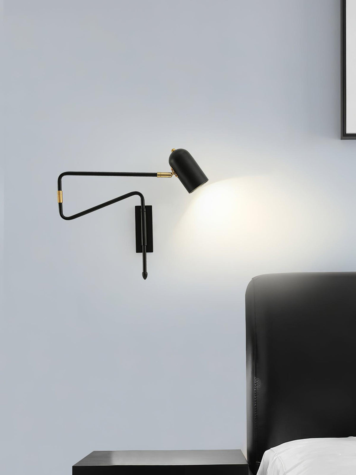 Nox aplique de pared regulable con brazo enchufe enchufable