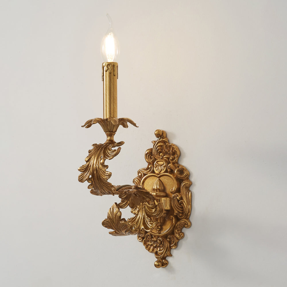Aplique de pared dorado Cartouche